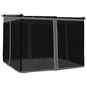 vidaXL Gazebo with Mesh Walls Anthracite 3x3 m Steel