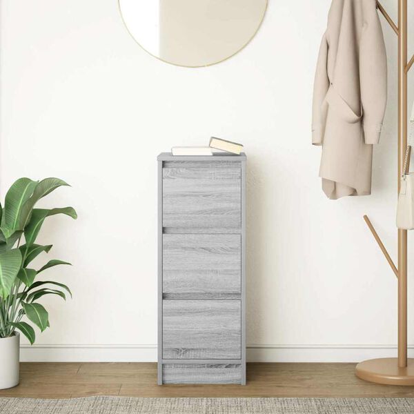 vidaXL Sideboard Grey Sonoma 29.5x34x76 cm Engineered Wood