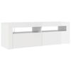 vidaXL TV Cabinet with LED Lights High Gloss White 120x35x40 cm