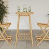 vidaXL Outdoor Bar Table Square 55x55x100 cm Bamboo