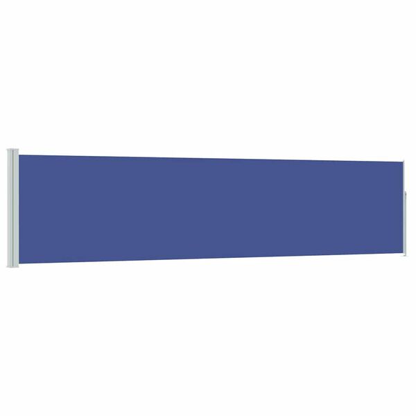 vidaXL Patio Retractable Side Awning 120x500 cm Blue