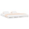 vidaXL Pallet Bed without Mattress White Double Solid Wood