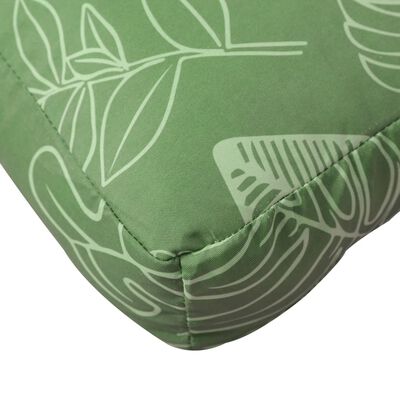 vidaXL Pallet Cushions 2 pcs Leaf Pattern Oxford Fabric