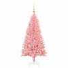 vidaXL Christmas Tree with 150 LEDs with Stand Pink 120 cm PVC