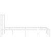 vidaXL Metal Bed Frame without Mattress with Headboard White 120x190cm