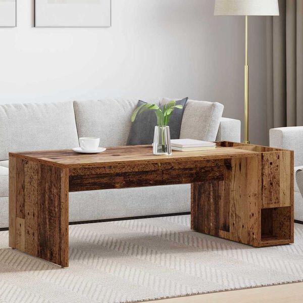 vidaXL Coffee Table Old Wood 101.5 x 50 x 37 cm Engineered Wood