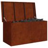 vidaXL Outdoor Storage Box Rusty 100 x 50.5 x 50 cm Steel