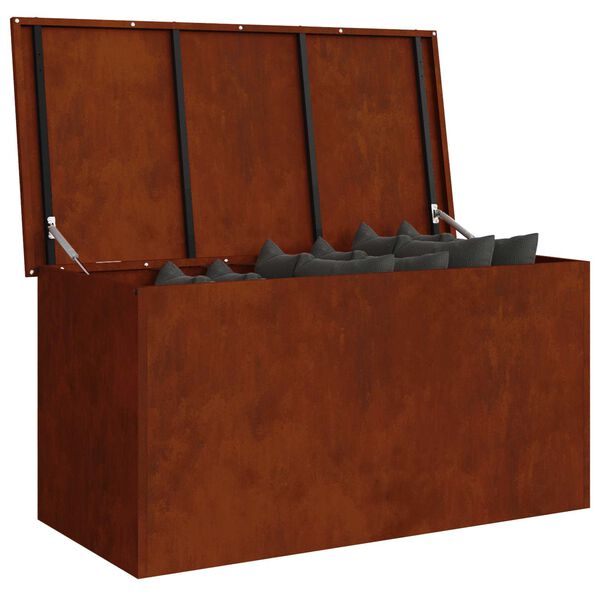 vidaXL Outdoor Storage Box Rusty 100 x 50.5 x 50 cm Steel