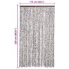 vidaXL Insect Curtain Brown and Beige 118x220 cm Chenille