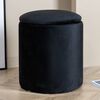Venture Home Pouffe Limpen 32x32x40 cm Velvet Black