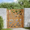 vidaXL Garden Gate 100x100 cm Weathering Steel Light Design