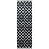 vidaXL Rug Runner LESAKA Black and white 100 x 450 cm Diamond Velvet