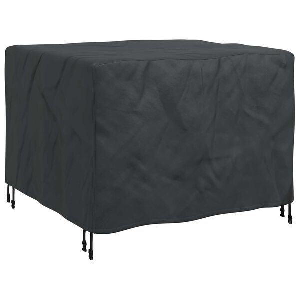 vidaXL Furniture Cover Plain Black 113 x 113 x 73 cm 600D