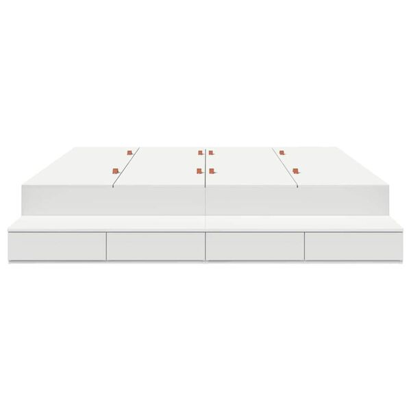 vidaXL Storage Bed Frame with Drawer White 180 cm Engineered Wood