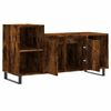vidaXL TV Cabinet Smoked Oak 100x35x55 cm Engineered Wood