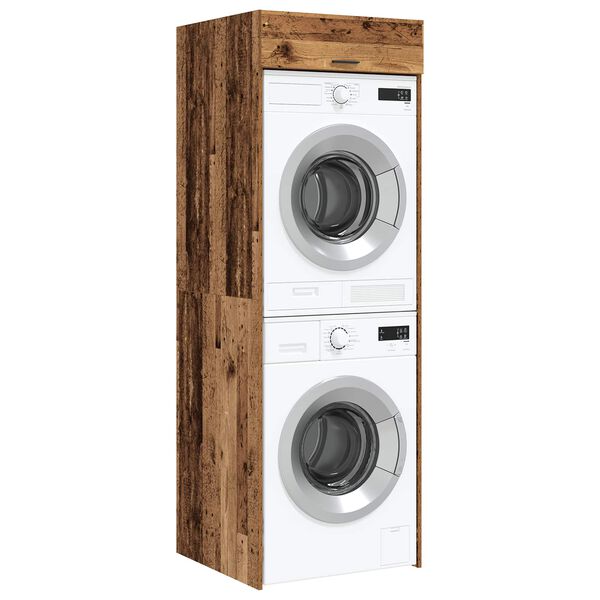 vidaXL Wash Machine Cabinet 2 pcs Old Wood 67.5 x 68 x 200 cm