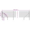 vidaXL Wire Mesh Fence with Spike Anchors Anthracite 1x10 m