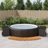 vidaXL Hot Tub Surround Black Poly Rattan and Solid Wood Acacia