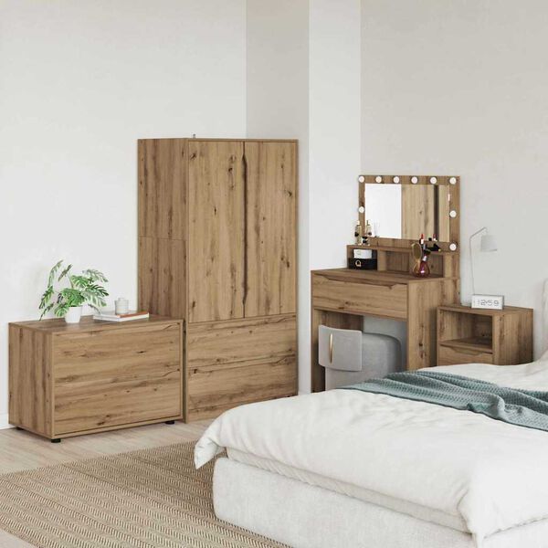 vidaXL Storage Cabinet Artisan Oak 80 x 48 x 57 cm Engineered Wood