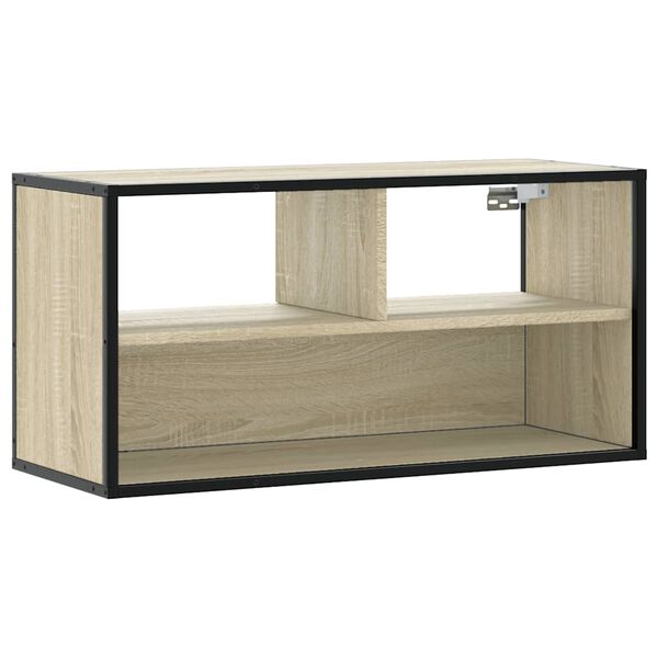 vidaXL TV Cabinet Sonoma Oak 80x31x39.5 cm Engineered Wood and Metal