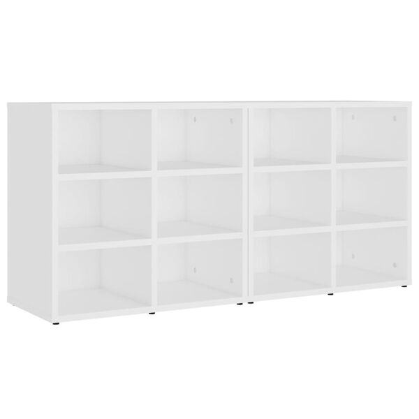 vidaXL Shoe Cabinets 2 pcs White 52.5x30x50 cm