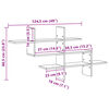 vidaXL Wall Shelf Old Wood 124.5x18x60.5 cm Engineered Wood
