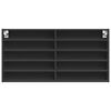 vidaXL Vitrine Cabinet Black 100x8.5x50 cm Engineered Wood