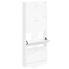 vidaXL Shoe Cabinet White 59x17x150 cm Engineered Wood