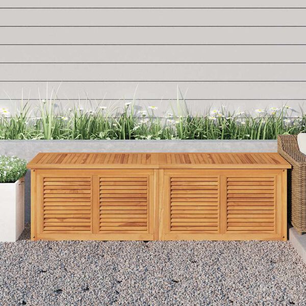 vidaXL Garden Storage Box with Bag 175x50x55 cm Solid Wood Teak