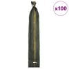 vidaXL Sandbags 100 pcs Dark Green 120 x 27 cm HDPE