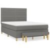 vidaXL Box Spring Bed with Mattress Dark Grey 140x200 cm Fabric
