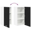vidaXL Hanging Cabinet Riga Black Oak and White 40 x 31 x 80 cm