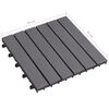 vidaXL Decking Tiles 20 pcs Grey Wash 30x30 cm Solid Acacia Wood
