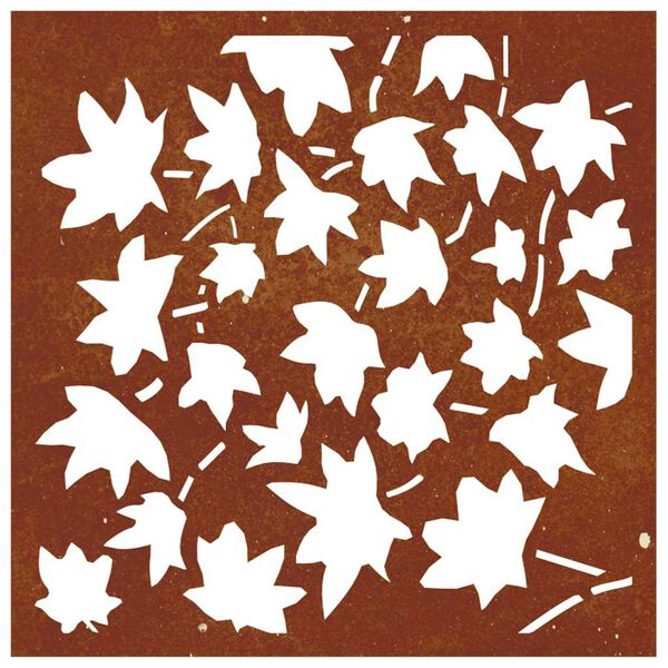 vidaXL Garden Wall Decoration 55x55 cm Corten Steel Maple Leaf Design