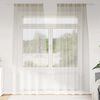 vidaXL Voile Curtain with Curtains 2 pcs Cream 225 x 140 cm Polyester