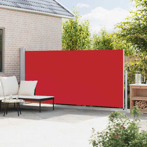 vidaXL Patio Retractable Side Awning 180x500 cm Red
