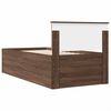 vidaXL Bed Frame with Headboard Brown Oak 75 x 190 cm Engineered Wood