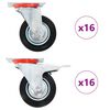 vidaXL 32 pcs Swivel Casters 100 mm