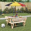 vidaXL Garden Umbrella for Kids with Wooden Pole &Oslash;120x140 cm