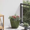 vidaXL Planter 2 pcs Olive Green 30 x 30 x 30 cm Steel