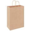 vidaXL Paper Bags 50 pcs with Handles Brown 32x17x44 cm