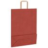 vidaXL Paper Bags 250 pcs with Handles Red 32x12x42 cm