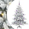 vidaXL Artificial Hinged Christmas Tree White 150 cm PVC and Steel