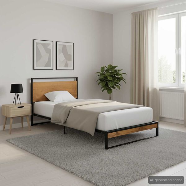 vidaXL Bed Frame without Mattress Metal 90x200 cm