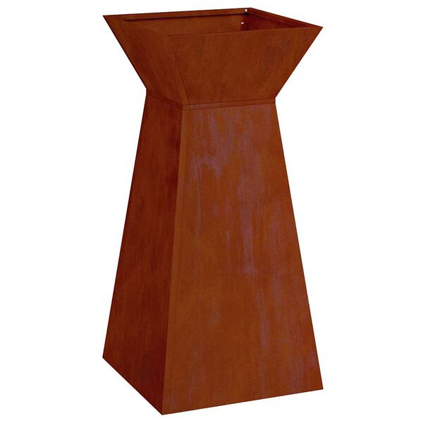 vidaXL Pillar Planter Silver 35 x 35 x 73 cm Weathering Steel