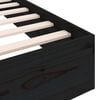 vidaXL Bed Frame without Mattress Black Solid Wood 75x190 cm Small Single