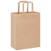 vidaXL Paper Bags 50 pcs with Handles Brown 21x11x28 cm