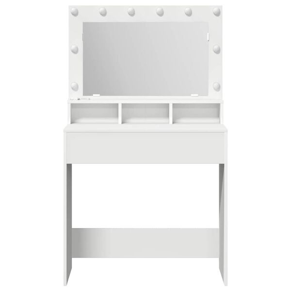 vidaXL Dressing Table White 75.5 x 41 x 135 cm Engineered Wood