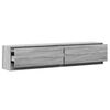 vidaXL TV Wall Cabinet with LED Grey Sonoma 180x31x38 cm