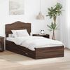 vidaXL Bed Frame with Headboard Brown Oak 75 x 190 cm Engineered Wood